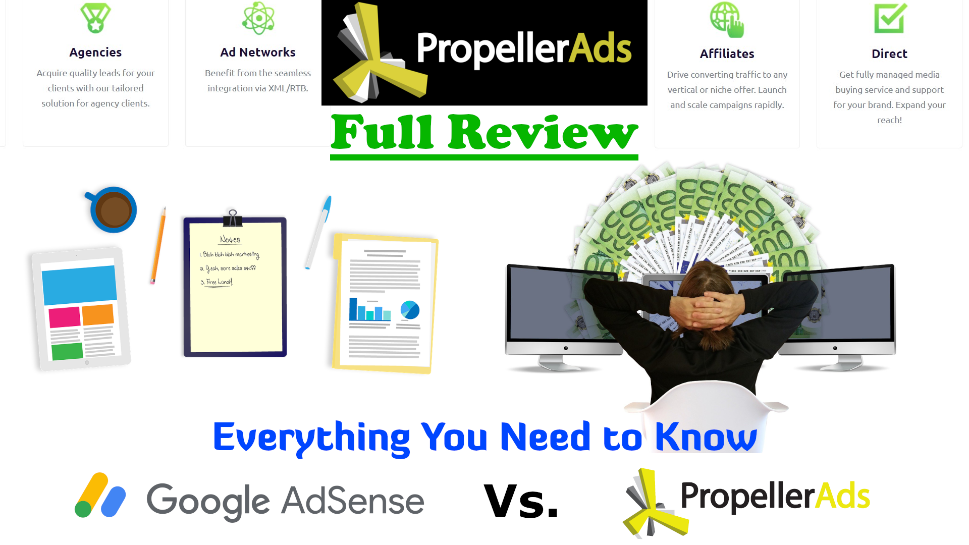 PropellerAds - How to Earn & Comparing Propeller Ads vs AdSense - Full Review